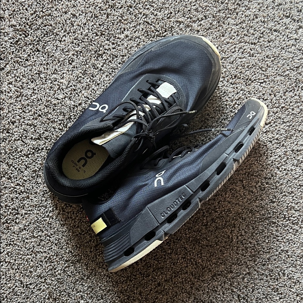 On Running Women's Black and White Athletic Shoes